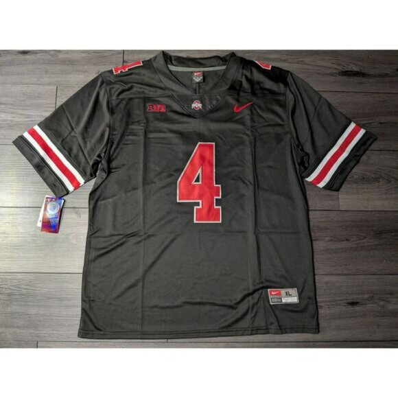 Jeremiah Smith #4 Ohio State Buckeyes BLACKOUT Stitched Men's Jersey